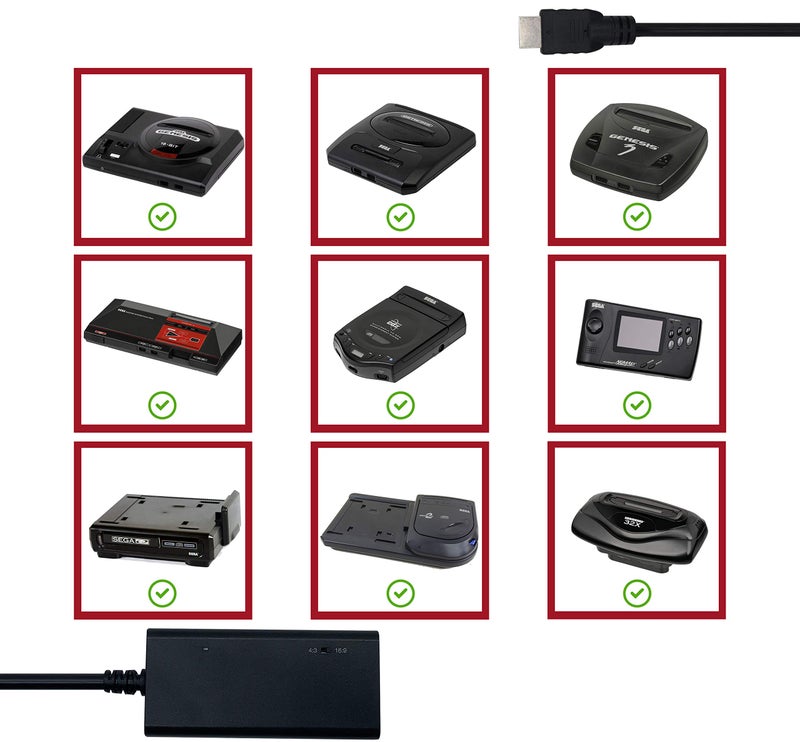 LEVELHIKE HDMI Cable for Sega Genesis Model 1/2 / 3, Sega CD, Sega CDX, Sega 32X, Sega Nomad, Original Sega Master System Console - Image 4